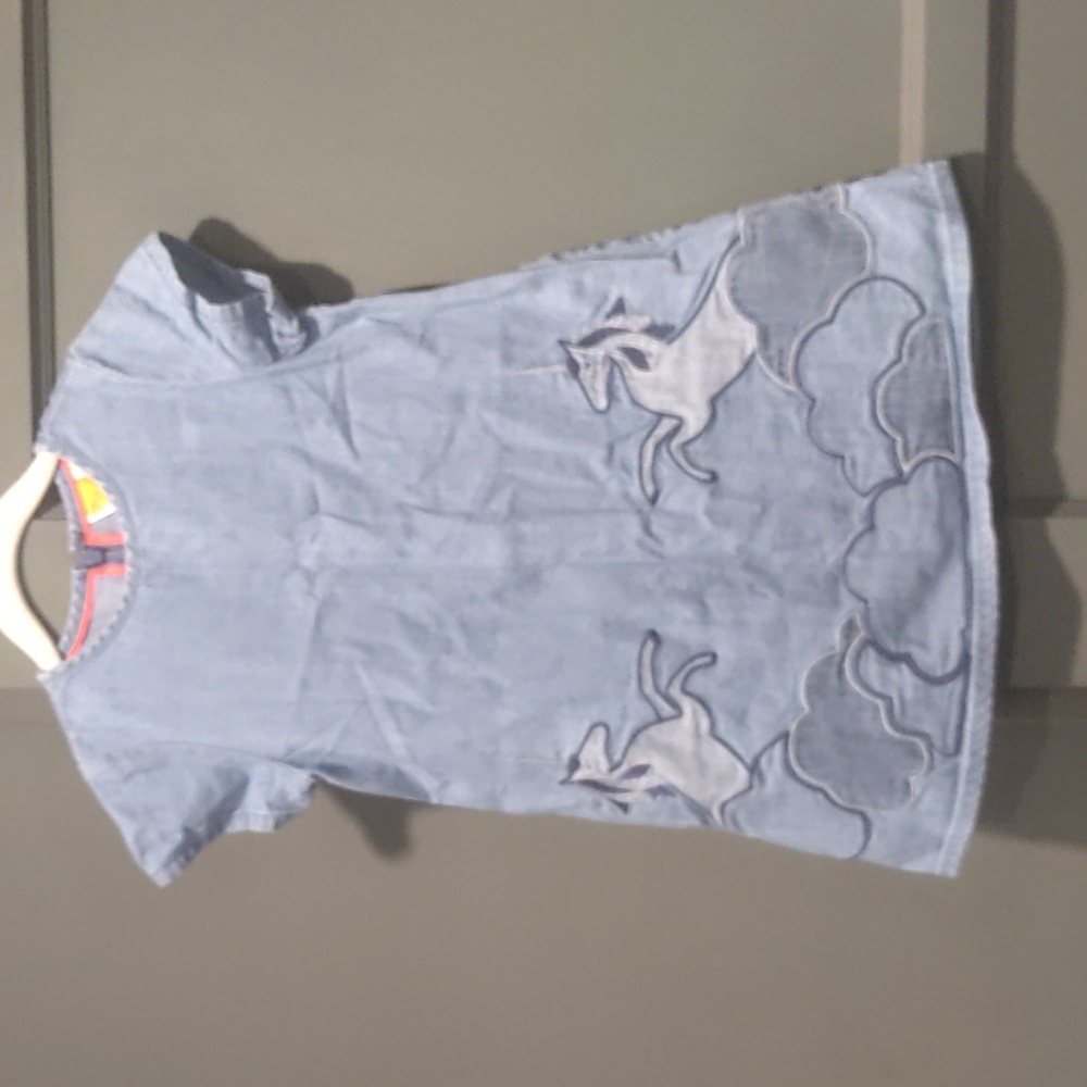 Mini Boden unicorn embroidery dress